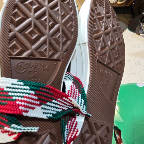 Converse W Chuck 70 High 'X-Mas Gingerbread & Knit Sock Sneakers A12455C MENS 10 - Picture 6 of 16